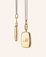 Slim "Britt" 18K Gold Engraved Locket Necklace