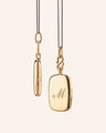 Slim "Britt" 18K Gold Engraved Locket Necklace