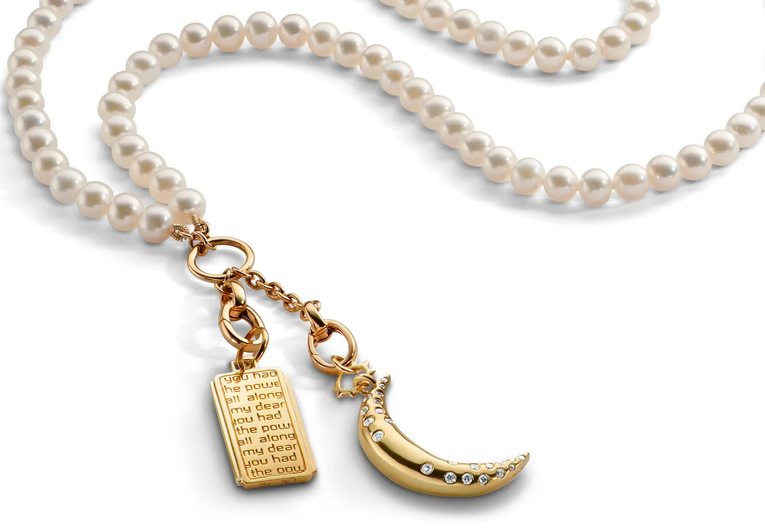 Necklace with 2025 charms all around