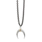 Two Tone Moon Pendant Necklace