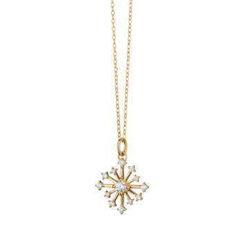 Petite Gold & Diamond Starburst Necklace