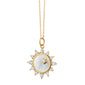 Mother of Pearl Diamond Sun Charm Necklace