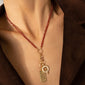 18" "Design Your Own" Garnet Charm Chain Necklace, 2 Charm Stations