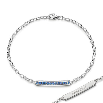 "Carpe Diem" Blue Sapphire Posey Bracelet