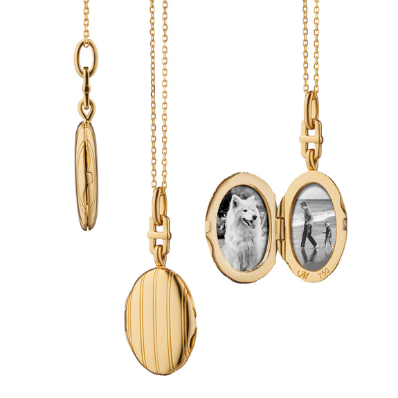 Anna Petite 18K Gold Locket Necklace - Lockets for Her by Monica Rich Kosann