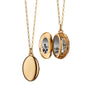 18K Yellow Gold Four Image Locket, Gold Chain