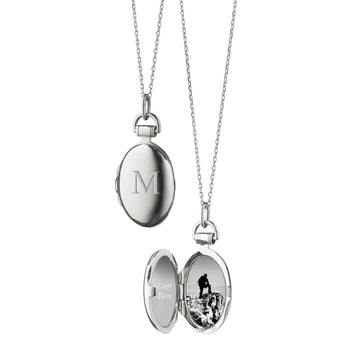 Petite "Anna" Sterling Silver Engraved Locket Necklace