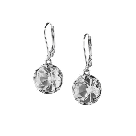 
  
    Silver & Sapphires Round Bezel-Set Earrings
  

