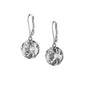 Silver & Sapphires Round Bezel-Set Earrings