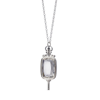 Rectangular Key Necklace in Silver