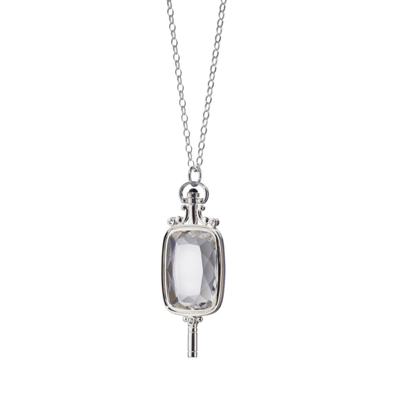 A Gently Used Rock Crystal Quartz Pendant Necklace with 15 1/2 Inch - Ruby  Lane