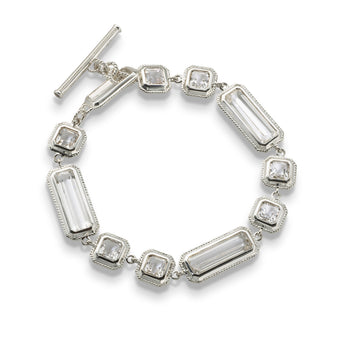 Rock Crystal Single-Row Mosaic Bracelet