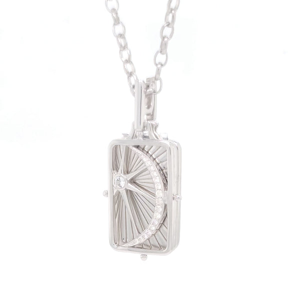Silver Locket Sun Sterling Silver Sun, Moon & Star Gate Locket | Monica Rich Kosann