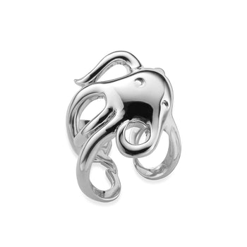 "Intuition" Octopus Ring in sterling silver