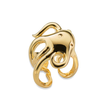 "Intuition" Octopus Ring in 18k yellow gold 