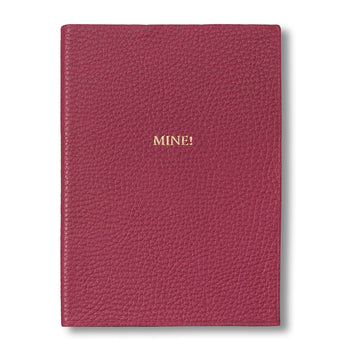 Pink Leather Journal Embossed with 'Mine!'