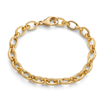 “Audrey” Link Charm Bracelet in 18K Yellow Gold"Audrey" Charm Bracelet in 18K Yellow Gold