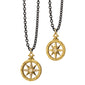 18K Gold Compass Pendant Necklace