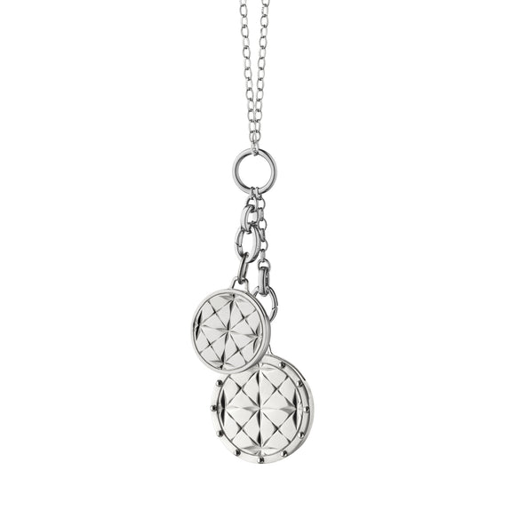 
  
    Mosaic Half Lockets Charm Necklace
  
