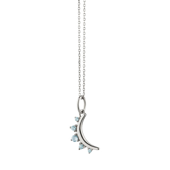 
  
    March Aquamarine “Moon” Birthstone Necklace
  
