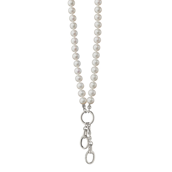 
  
    18" "Design Your Own" Pearl Charm Chain Necklace, 2 Charm Stations
  
