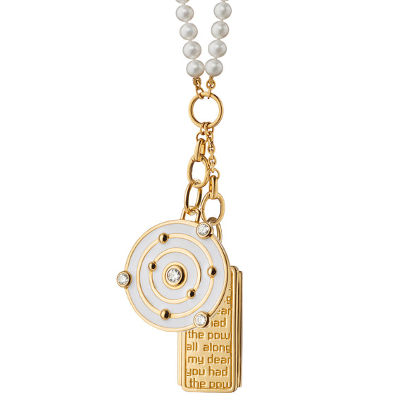 
  
    "The Time is Now" and "Dorothy" Medallion Pearl Charm Necklace
  
