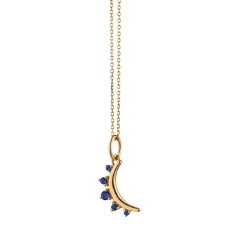 September Sapphire “Moon” Birthstone Necklace