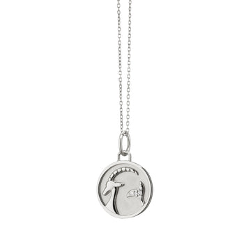 Mini "Capricorn" Charm on Silver Chain