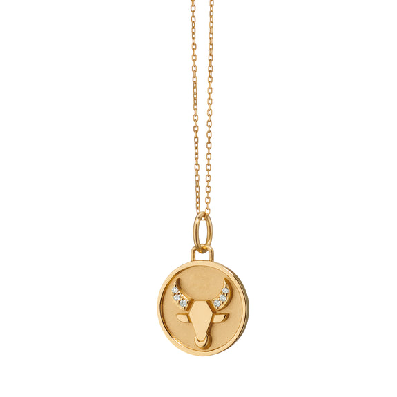 Buy Gold Taurus Necklace Gold, Taurus Zodiac Necklace 14k Gold Filled, Taurus  Necklace for Women, Taurus Gift, Taurus Jewelry, Taurus Pendant Online in  India - Etsy