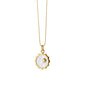 Mother of Pearl Sun and Star Charm on a Gold Delicate Ball Chain