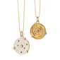 “The Time is Now” White Enamel Charm with Diamonds on a Delicate Gold Ball Chain