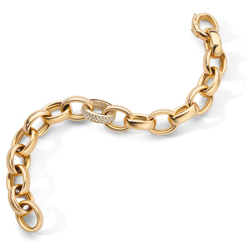 Marilyn Pave Link Chain in Yellow Gold