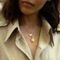 Slim "Britt" 18K Gold Engraved Locket Necklace