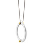 “Strength” Two-Tone Poesy Ring Necklace on 17" Steel Chain
