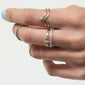 “One of a Kind” Sapphire Poesy Stackable Ring in Poesy Ring Stack