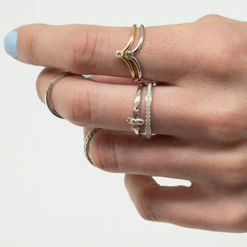 “Queen Bee” Poesy Stackable Ring in Poesy Ring Stack
