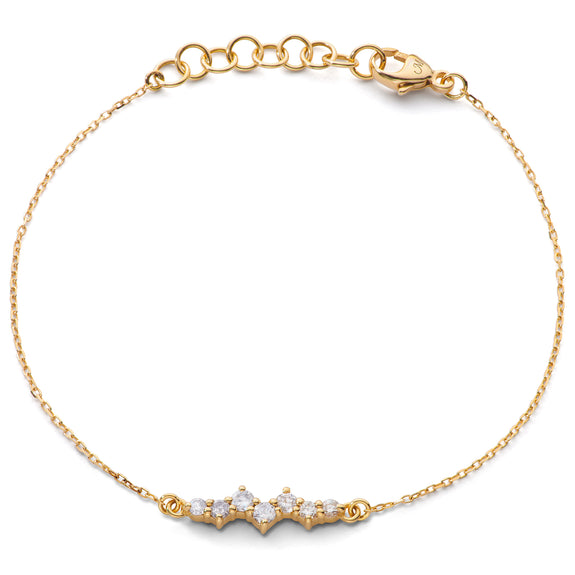 
  
    Recycled 18K Yellow Gold and Round Diamond Bracelet
  

