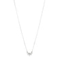 Recycled 18K White Gold and Marquise Diamond Necklace, 5 Diamonds