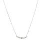 Recycled 18K White Gold and Round Diamond Necklace, 7 Diamonds