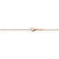 Delicate Rose Gold Chain with Loop to Adjust Length