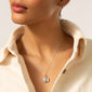 Slim "Viv" Locket Necklace with Sapphire