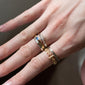 Sterling Silver and 18K Gold Poesy Stackable Rings