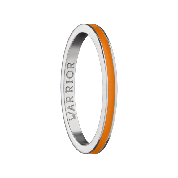 
  
    Orange "Warrior" Poesy Stackable Ring
  
