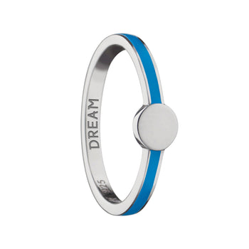 Turquoise "Dream" Signet Poesy Stackable Ring