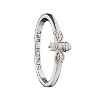 Queen Bee Poesy Sterling Silver Stackable Ring
