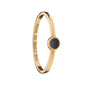 Black "The Time is Now" Signet Poesy Stackable Ring