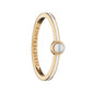 White Enamel and Pearl "Perseverance" Poesy Stackable Ring