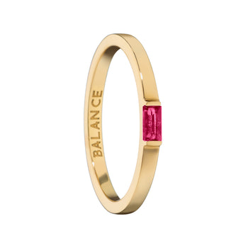 "Balance" Ruby Poesy Stackable Ring