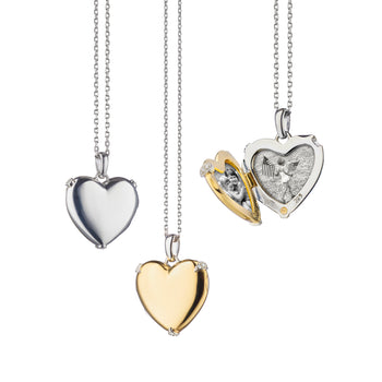 Two-Tone "Heart of Gold" Locket Necklace