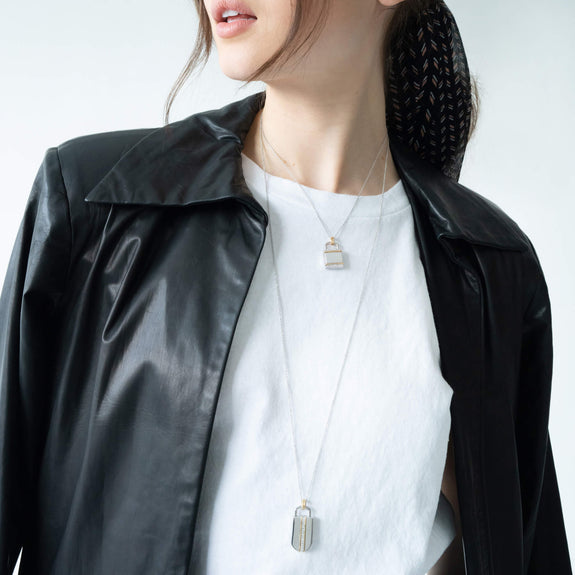 Sterling Silver & 18K Gold Lock Locket | Monica Rich Kosann